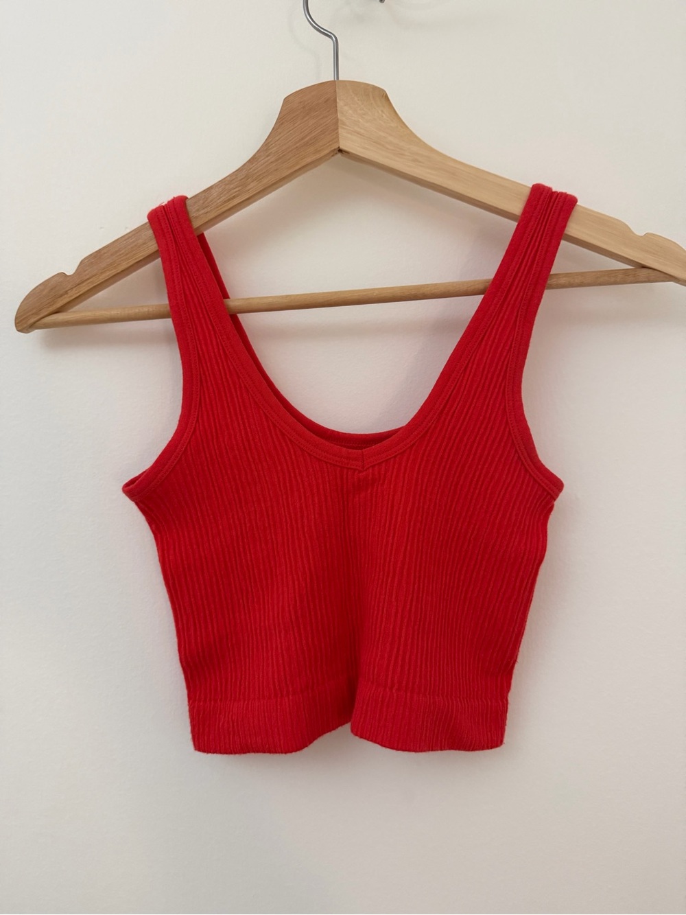 Urban Outfitters Red Ribbed Tank Top